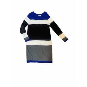 ELIZA J Dress Womens Large Pullover Stretch Knit Sweater Midi Casual Office Work